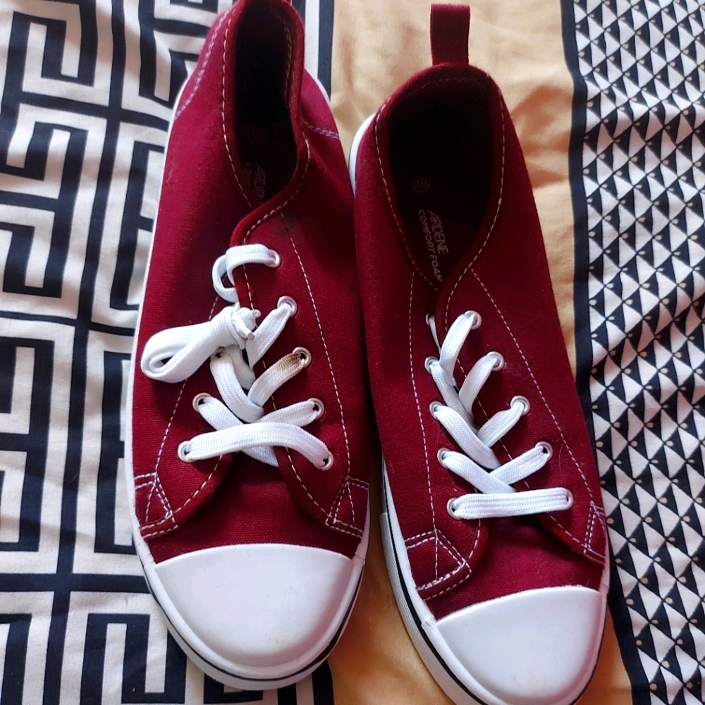 Red sneakers